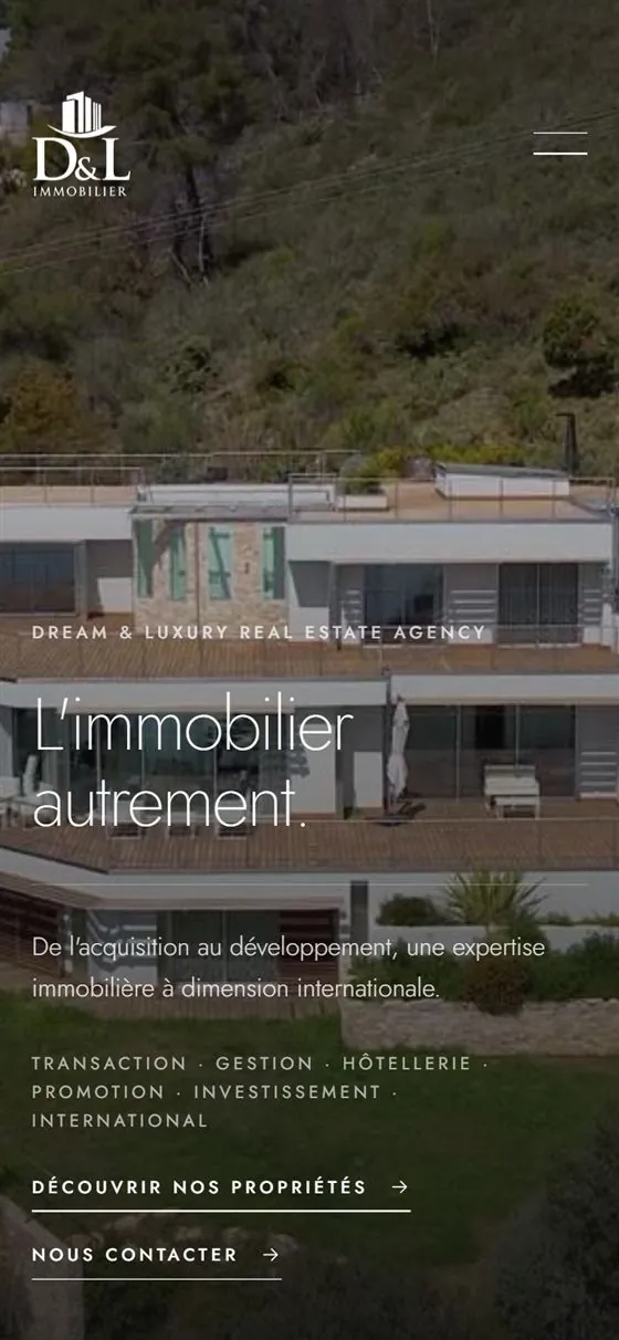 Le même site sur téléphone
